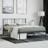 Estructura cama sin colchón con cabecero metal negro 120x190