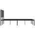 Estructura cama sin colchón con cabecero metal negro 120x190