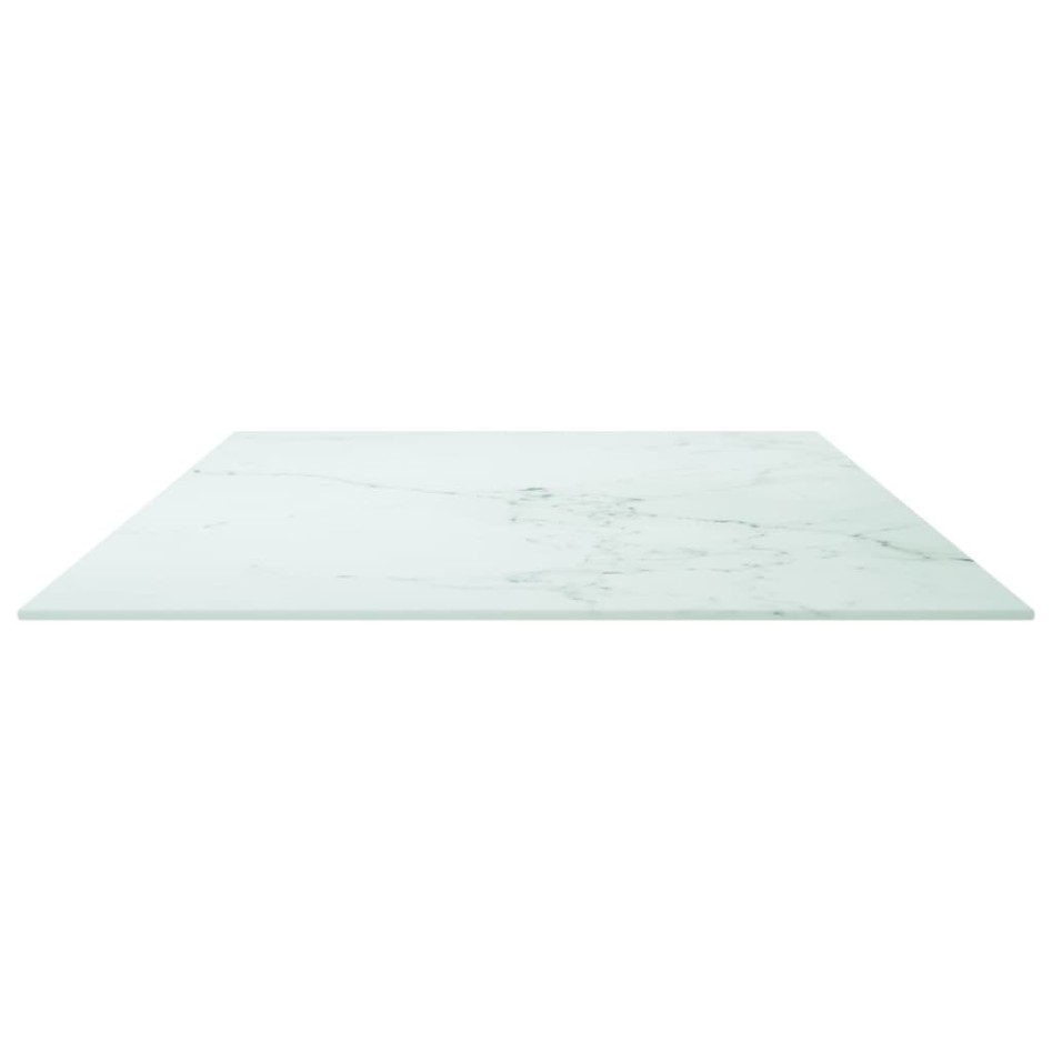 Tablero mesa diseño mármol vidrio templado blanco 120x65 cm
