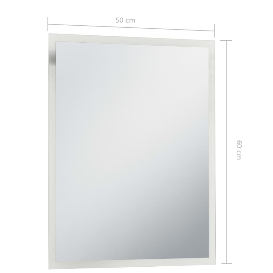 Espejo de pared de baño con LED 50x60