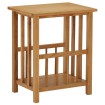 Mesa revistero madera maciza de roble 45x35x55 cm