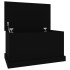 Baúl de almacenaje madera contrachapada negro 70x40x38
