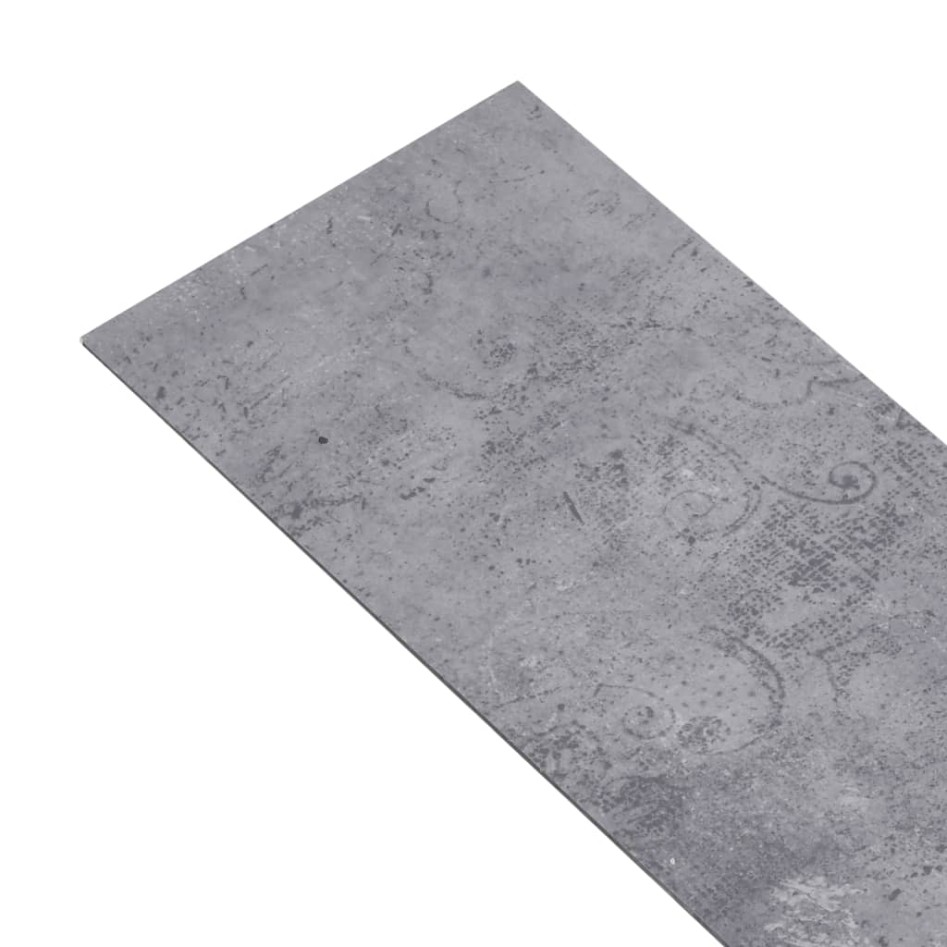 Lamas para suelo de PVC autoadhesivas gris cemento 5,02 m² 2