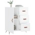 Aparador de madera contrachapada blanco brillante 69,5x34x90