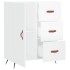 Aparador de madera contrachapada blanco brillante 69,5x34x90