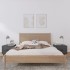 Mesitas de noche 2 uds madera maciza de pino gris 40x34x35