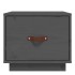 Mesitas de noche 2 uds madera maciza de pino gris 40x34x35