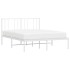 Estructura cama sin colchón con cabecero metal blanco