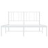 Estructura cama sin colchón con cabecero metal blanco