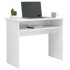 Escritorio de madera contrachapada blanco brillo 90x50x74