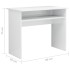 Escritorio de madera contrachapada blanco brillo 90x50x74