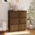 Aparador 2 uds madera maciza de pino marrón miel 32x34x75