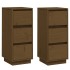 Aparador 2 uds madera maciza de pino marrón miel 32x34x75