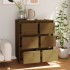 Aparador 2 uds madera maciza de pino marrón miel 32x34x75