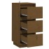 Aparador 2 uds madera maciza de pino marrón miel 32x34x75