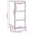 Aparador 2 uds madera maciza de pino marrón miel 32x34x75