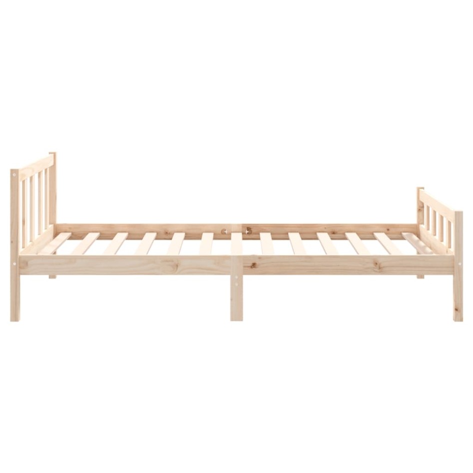 Estructura de cama sin colchón madera maciza 100x200