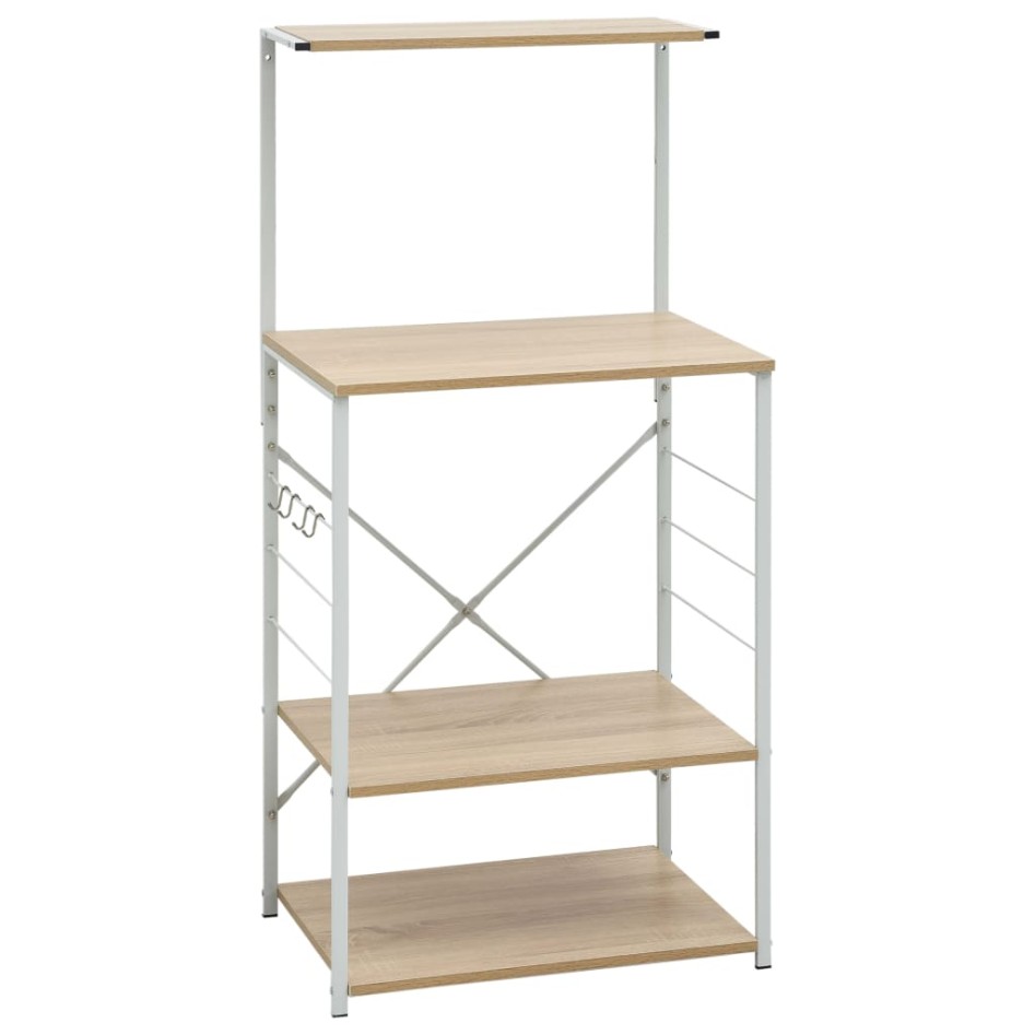 Armario microondas madera ingeniería blanco roble