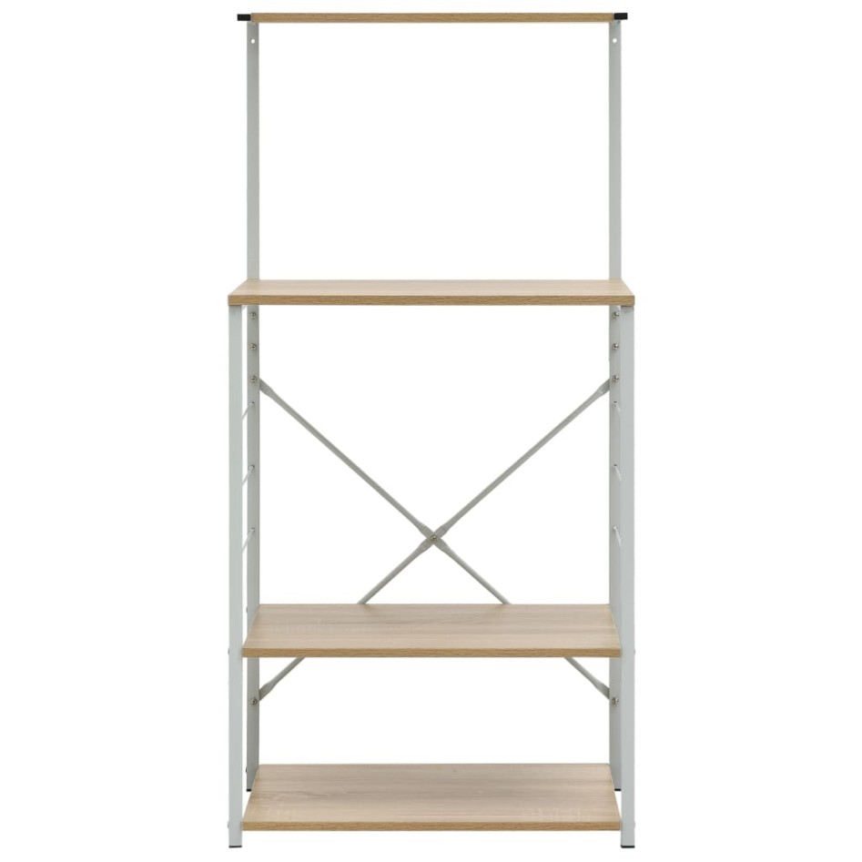 Armario microondas madera ingeniería blanco roble