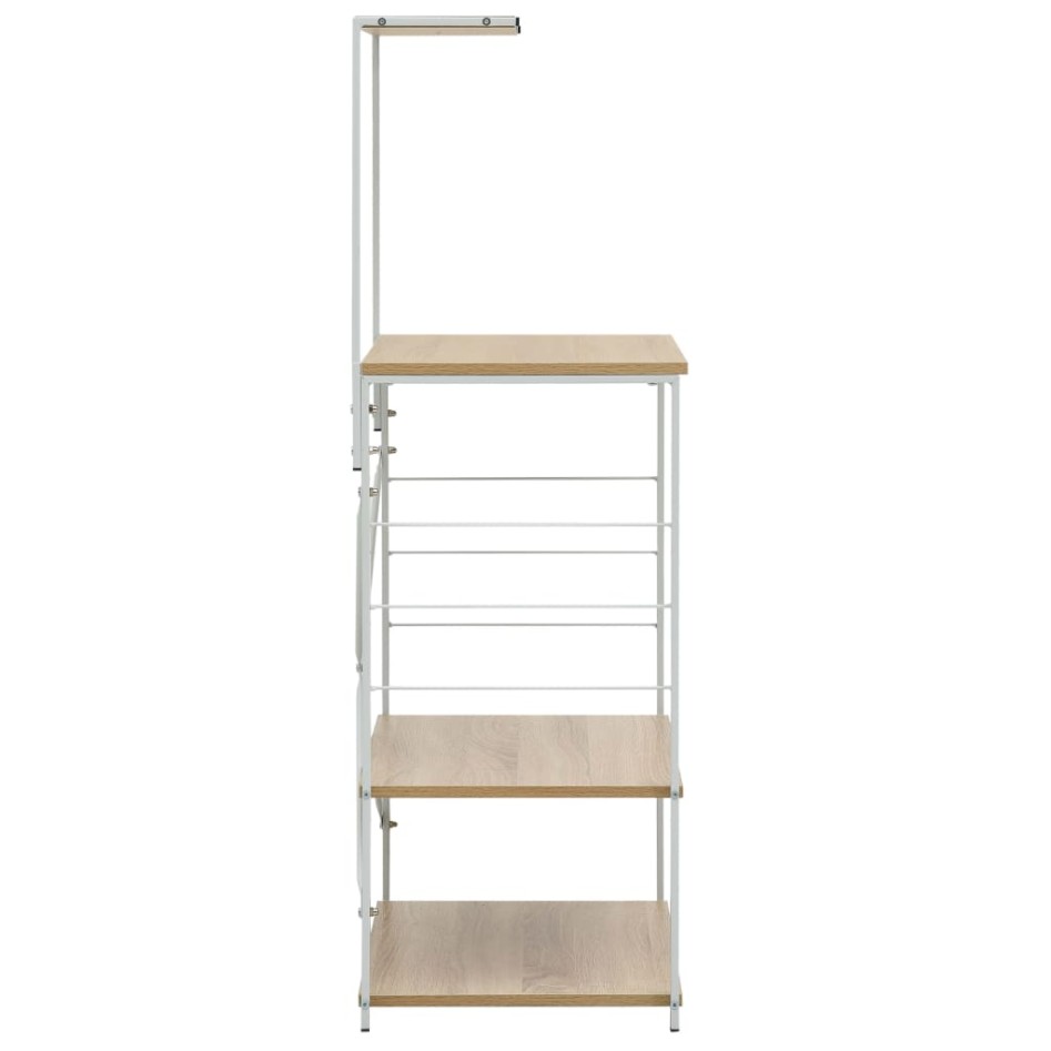 Armario microondas madera ingeniería blanco roble