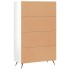 Aparador alto madera de ingeniería blanco brillo 69,5x31x115