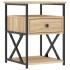 Mesita de noche madera de ingeniería roble Sonoma 40x42x55