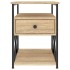 Mesita de noche madera de ingeniería roble Sonoma 40x42x55