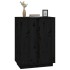 Aparador de madera maciza de pino negro 60x35x80