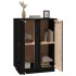 Aparador de madera maciza de pino negro 60x35x80
