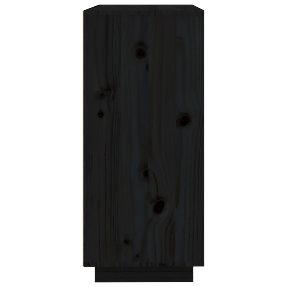 Aparador de madera maciza de pino negro 60x35x80