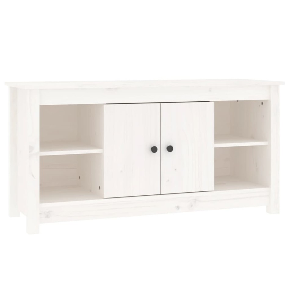 Mueble para TV de madera maciza de pino blanco 103x36,5x52