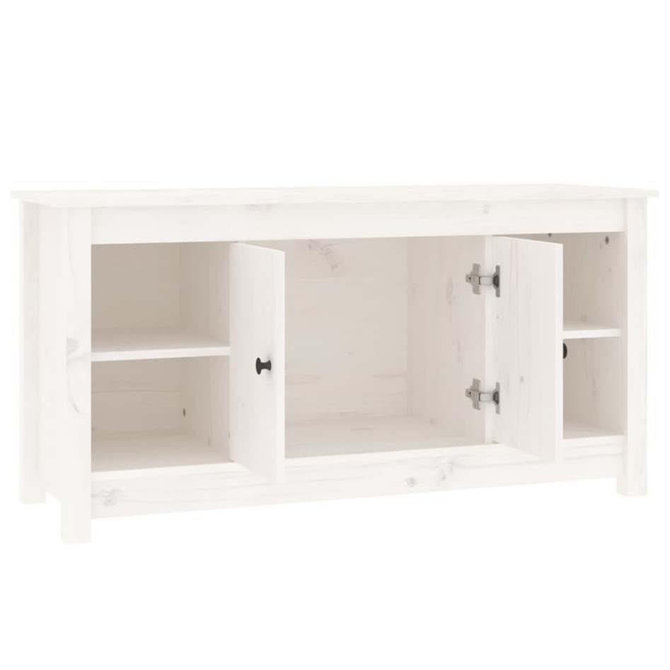 Mueble para TV de madera maciza de pino blanco 103x36,5x52