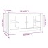 Mueble para TV de madera maciza de pino blanco 103x36,5x52