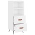 Aparador de madera contrachapada blanco brillante 34,5x34x90