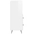 Aparador de madera contrachapada blanco brillante 34,5x34x90