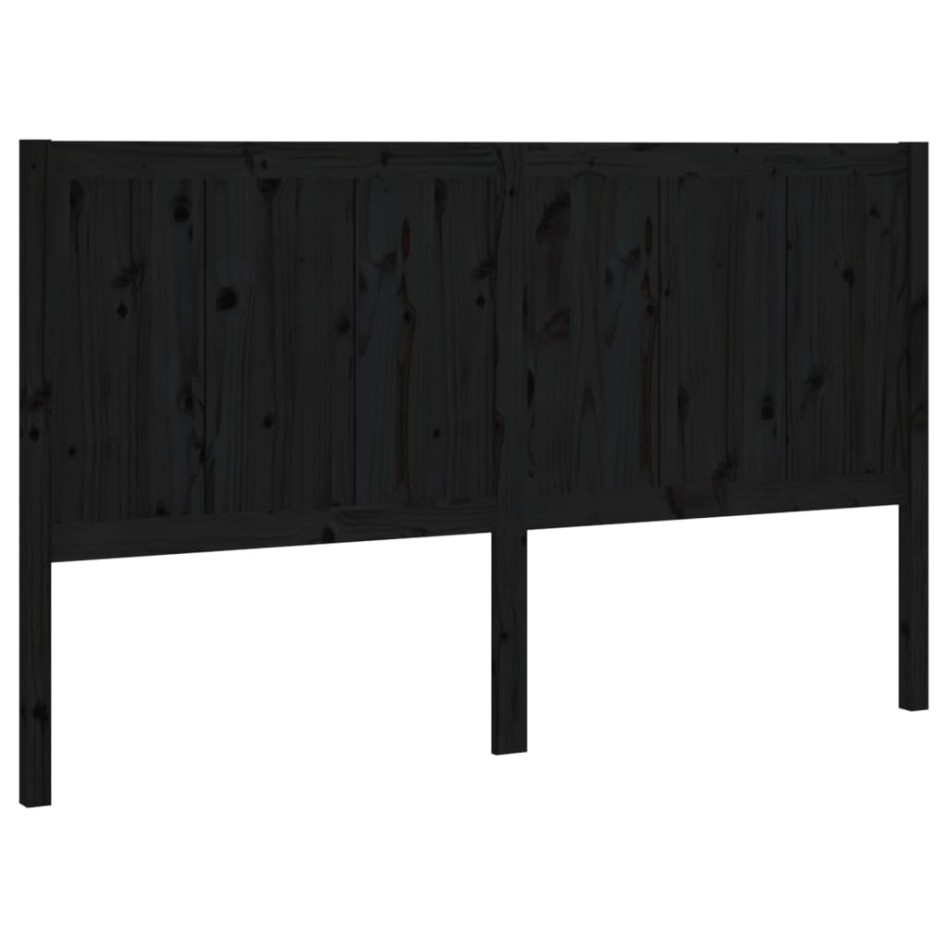 Cabecero de cama madera maciza de pino negro 205,5x4x100