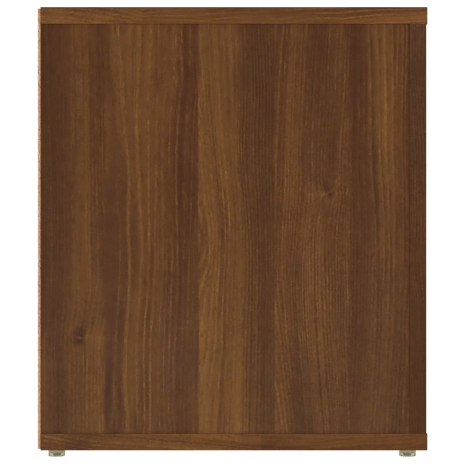 Mueble TV madera contrachapada color marrón roble 100x35x40