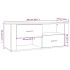 Mueble TV madera contrachapada color marrón roble 100x35x40