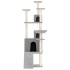 Rascador para gatos con postes de sisal gris claro 175