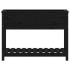 Jardinera con estante madera maciza pino negro 111,5x34,5x81