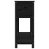 Jardinera con estante madera maciza pino negro 111,5x34,5x81