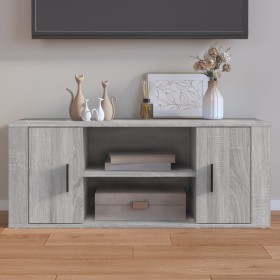 Mueble de TV madera contrachapada gris Sonoma 100x35x40