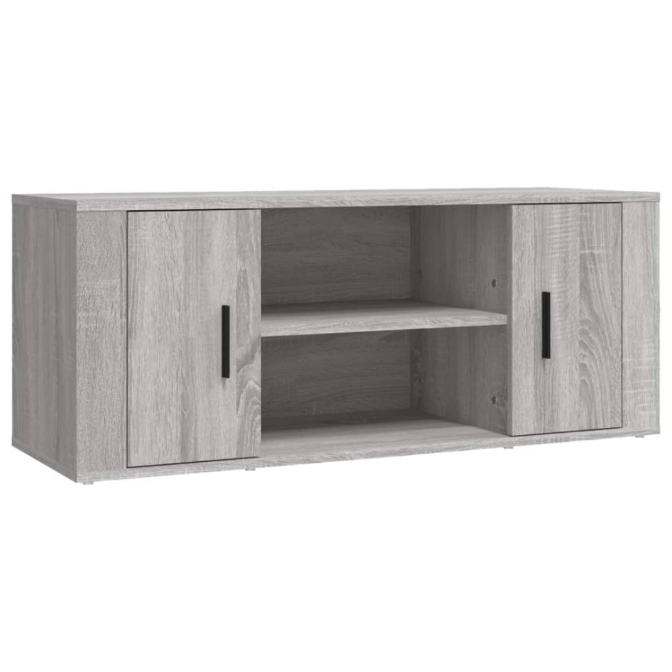 Mueble de TV madera contrachapada gris Sonoma 100x35x40