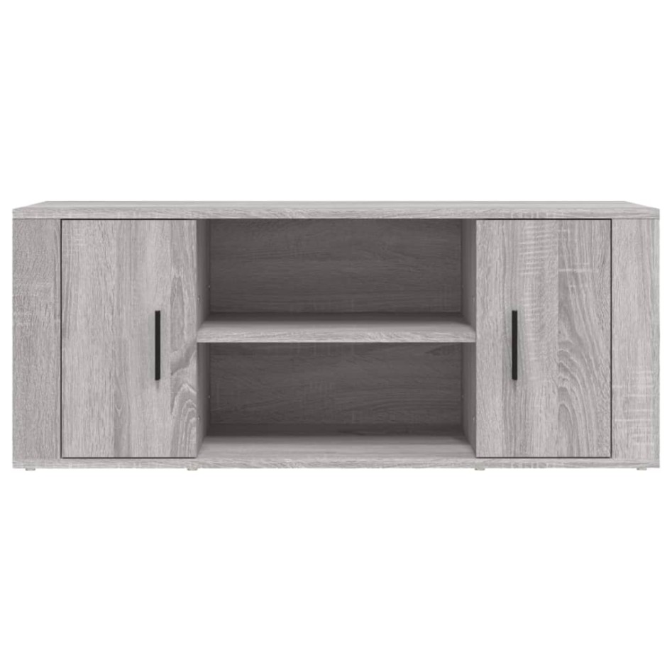 Mueble de TV madera contrachapada gris Sonoma 100x35x40