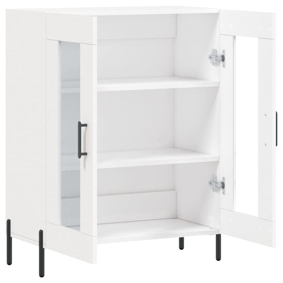 Aparador de madera de ingeniería blanco 69,5x34x90