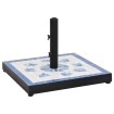 Base de sombrilla cuadrada azul y blanco 12 kg