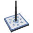 Base de sombrilla cuadrada azul y blanco 12