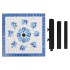 Base de sombrilla cuadrada azul y blanco 12