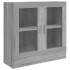Vitrina de madera contrachapada gris sonoma 82,5x30,5x80