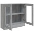 Vitrina de madera contrachapada gris sonoma 82,5x30,5x80